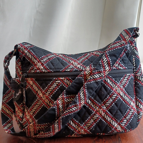 Vera Bradley On the Go Crossbody in Minsk Plaid - Picture 3 of 8